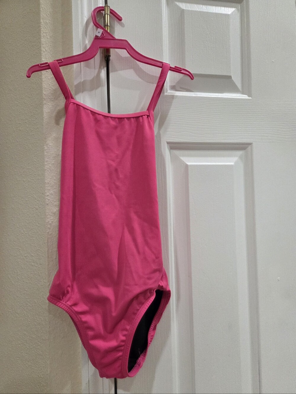 Jolyn Girls Pink One-Piece Swimsuit - Classic Solid Swimwear Size 22